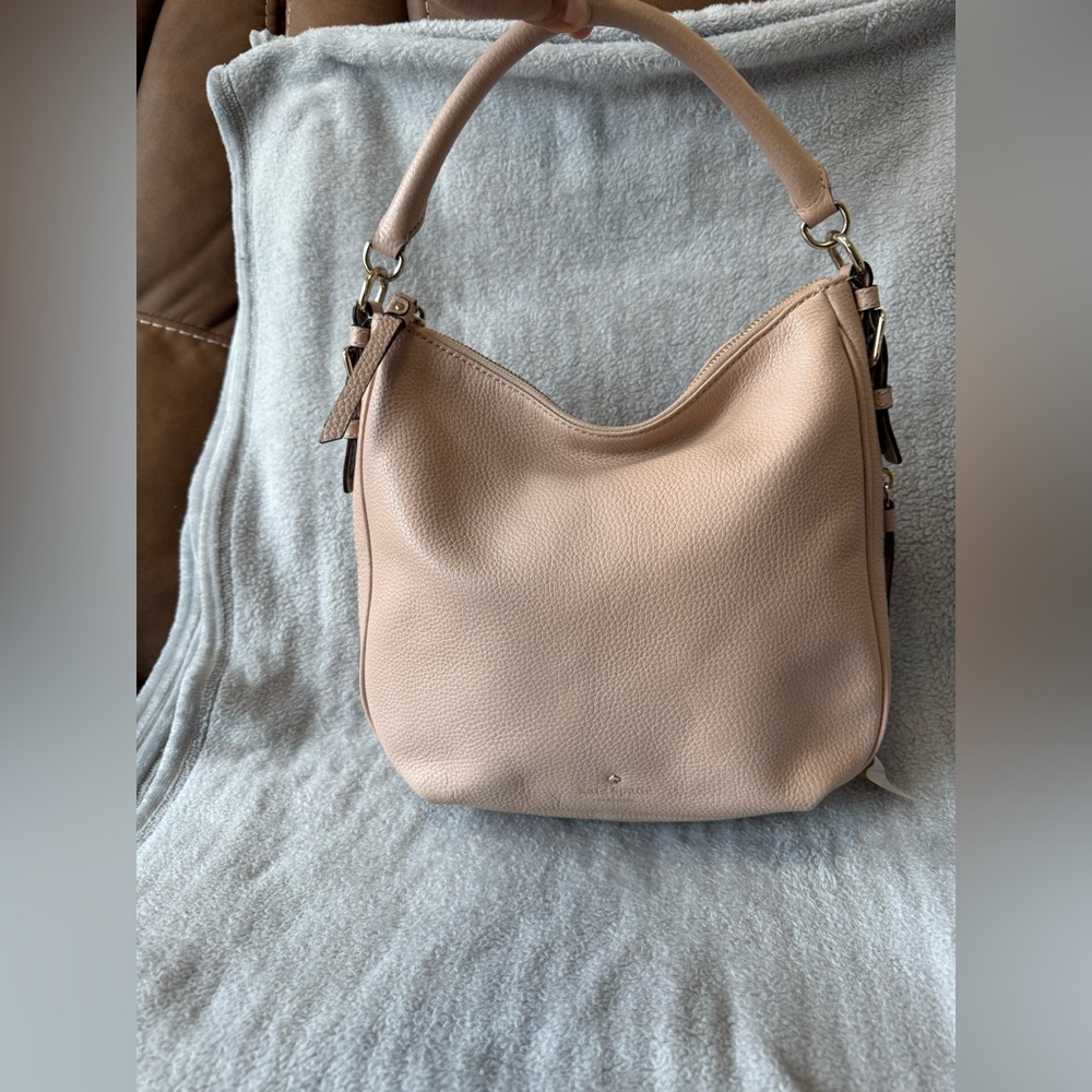 Kate Spade Baby Pink Shoulder Bag with Slouchy Design